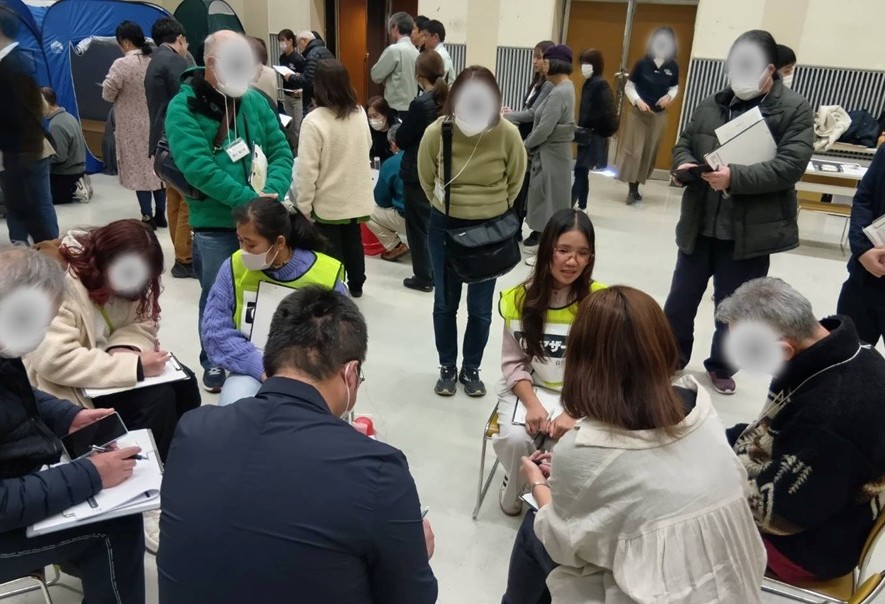 知多市市民協働課の要請により「多文化防災を考える 災害時外国人支援活動講座」（愛知県主催・知多市共催）に外国人スタッフが参加しました。